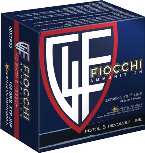 Fiocchi .40 S&W Hyperformance Hornady XTP Hollow Point 155 Grain 25/Box