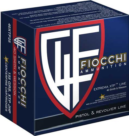 Fiocchi .40 S&W Hyperformance Hornady XTP Hollow Point 155 Grain 25/Box