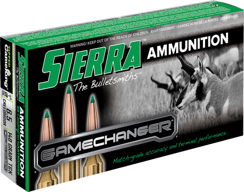 Sierra 6.5mm Creedmoor GameChanger Tipped GameKing 140 Grain 20/Box