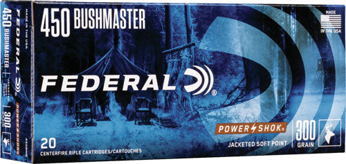 Federal .450 Bushmaster PowerShok Jacketed Soft Point 300 Grain 20/Box