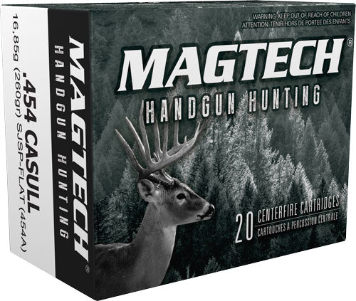 Magtech .454 Casull Sport Shooting Range/Training Semi-Jacketed Soft Point Flat 260 Grain 20/Box