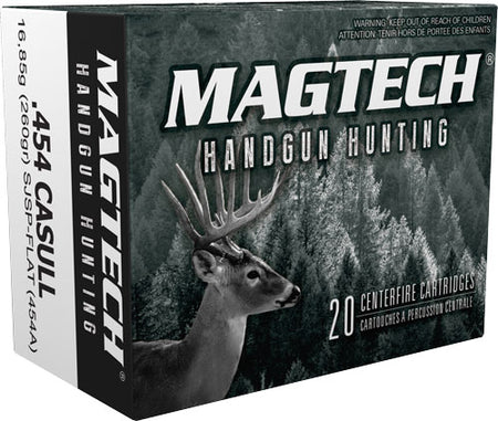Magtech .454 Casull Sport Shooting Range/Training Semi-Jacketed Soft Point Flat 260 Grain 20/Box