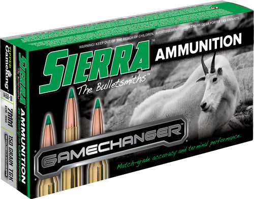 Sierra 7mm Remington Mag GameChanger Sierra Tipped GameKing 150 Grain 20/Box