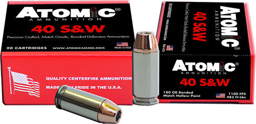 Atomic .40 S&W  Bonded JACKETED HOLLOW POINT 180 Grain 20/Box