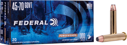 Federal .45-70 Government PowerShok Soft Point Flat Nose 300 Grain 20/Box