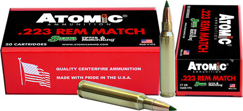 Atomic .223 Remington Match Tipped MatchKing 77 Grain 20/Box