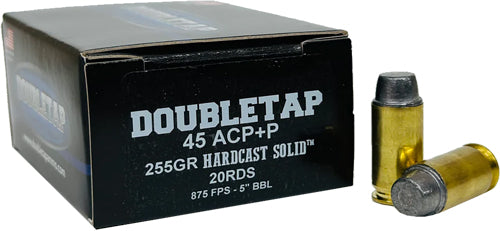 DoubleTap .45 ACP/Auto Hardcast +P Semi-Wadcutter 255 Grain 20/Box