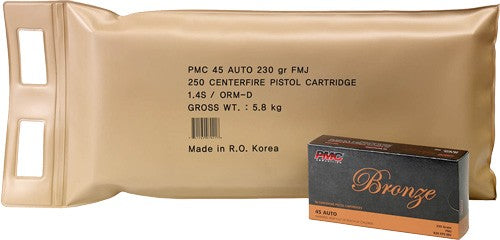 PMC .45 ACP/Auto Bronze Battle Pack Full Metal Jacket 230 Grain 250/Box