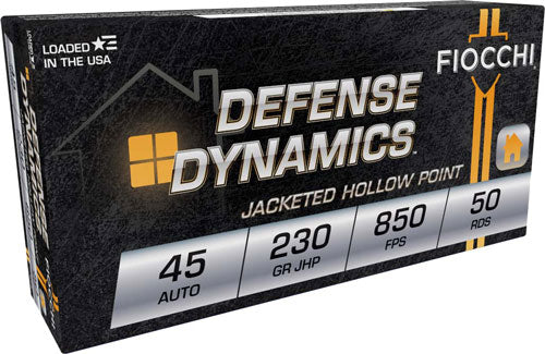 Fiocchi Defense Dynamics 45T500 Centerfire Handgun Ammo 45 ACP 230 gr. JHP