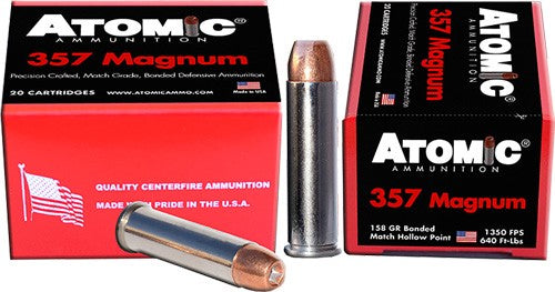 Atomic .357 Magnum  Bonded JACKETED HOLLOW POINT 158 Grain 20/Box