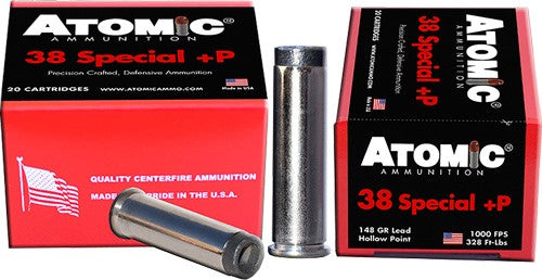 Atomic .38 Special +P Lead 148 Grain 20/Box