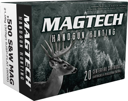 Magtech .500 S&W Mag Sport Shooting Range/Training Semi-Jacketed Soft Point Flat 325 Grain 20/Box
