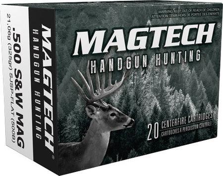 Magtech .500 S&W Mag Sport Shooting Range/Training Semi-Jacketed Soft Point Flat 325 Grain 20/Box