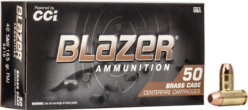 Blazer .40 S&W Brass Full Metal Jacket 165 Grain 50/Box
