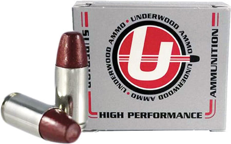 Underwood Ammo 9mm Luger / Parabellum +P Flat Nose Black Cherry Coated Hard Cast 147 Grain 20/Box