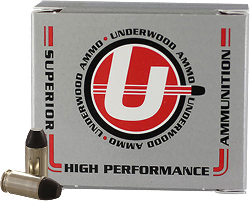 Underwood Ammo .380 ACP/Auto Flat Nose Black Cherry Coated Hard Cast 100 Grain 20/Box