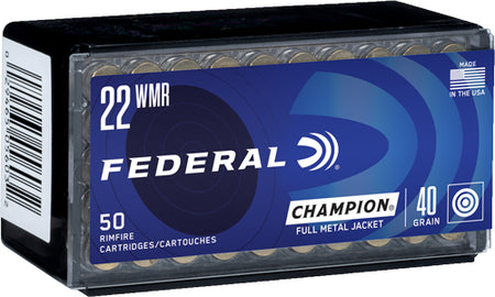 Federal .22 Magnum / WMR Champion Training Full Metal Jacket 40 Grain 50/Box