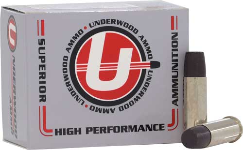 Underwood Ammo .44 Magnum Flat Nose Gas Check +P+ Black Cherry Coated Hard Cast 340 Grain 20/Box