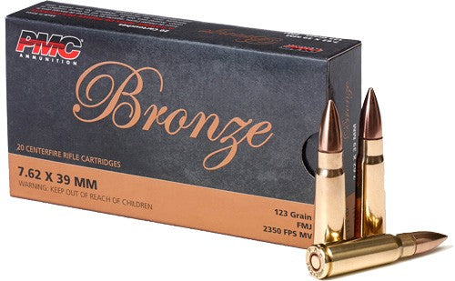 PMC 7.62x39mm Bronze Full Metal Jacket 123 Grain 20/Box [Item 2345]