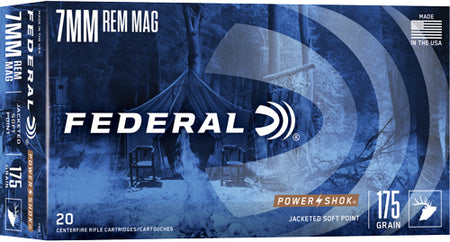 Federal 7mm Remington Mag Power-Shok Jacketed Soft Point 175 Grain 20/Box