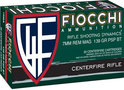 Fiocchi 7mm Remington Mag Field Dynamics Pointed Soft Point 139 Grain 20/Box