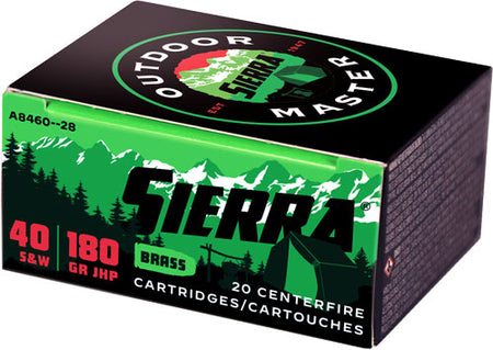 Sierra .40 S&W Outdoor Master Jacketed Hollow Point 180 Grain 20/Box