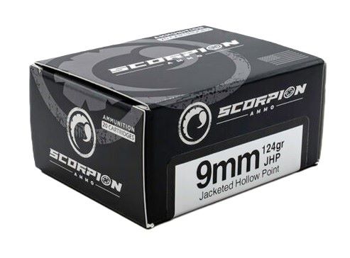 SCORPION 9MM LUGER 124GR JHP 20RD 10BX/CS