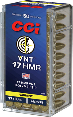CCI .17 HMR VNT Varmint Tipped 17 Grain 50/Box