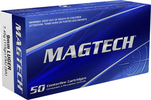MagTech 9mm Luger 115 gr FMJ 50 Per Box  - 1000/Case