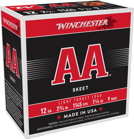 Winchester 12 Gauge AA Target Light Target #9 1-1/8 oz 2.75 in 25/Box [Item 7230]