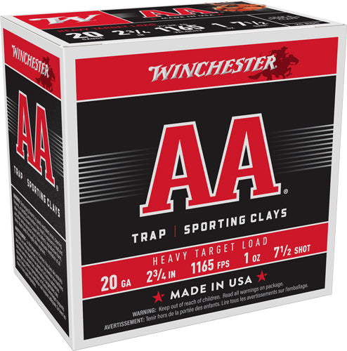 Winchester 20 Gauge AA Heavy Target #7.5 1 oz 2.75 in 25/Box [Item 7156]