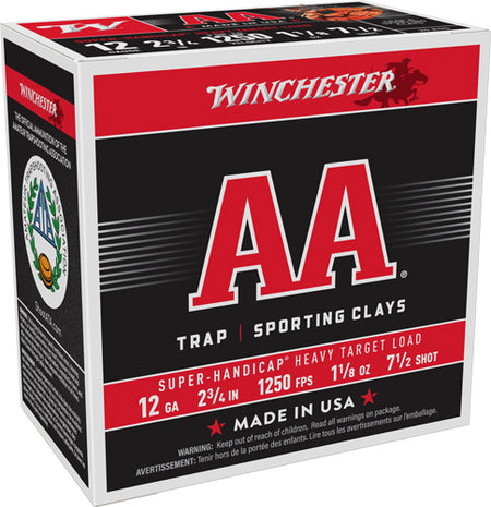 Winchester 12 Gauge AA Super Handicap Heavy Target #7.5 1-1/8 oz 2.75 in 25/Box [Item 7140]
