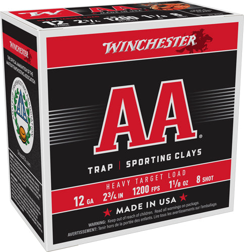 Winchester 12 Gauge AA Target Heavy Target #8 1-1/8 oz 2.75 in 25/Box [Item 7101]