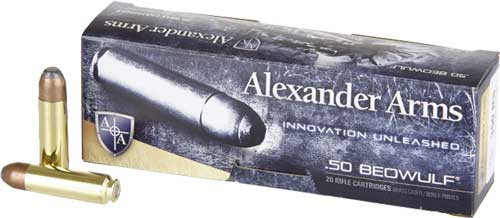 Alexander Arms .50 Beowulf FP Flat Point 400 Grain 20/Box