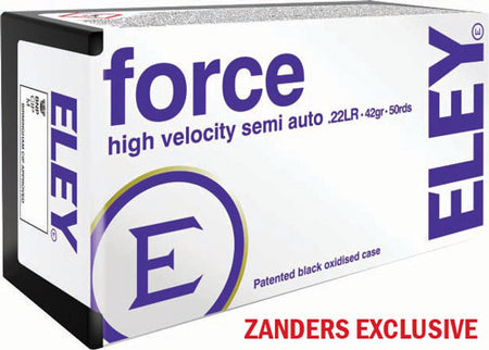 Eley .22 Long Rifle Force Round Nose High-velocity semi-auto 42 Grain 50/Box