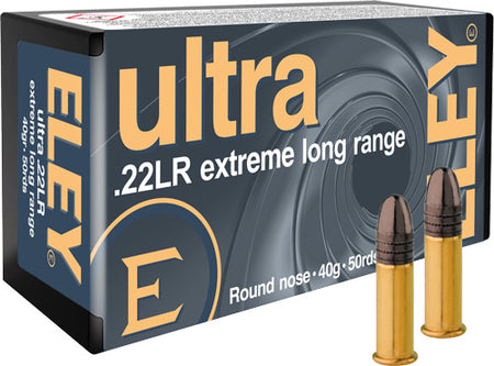 Eley .22 Long Rifle Ultra Extreme Long Range Round Nose 40 Grain 50/Box