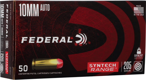 Federal 10mm Auto American Eagle Syntech LEAD-FREE Range Total Syntech Jacket Flat Nose 205 Grain 50/Box