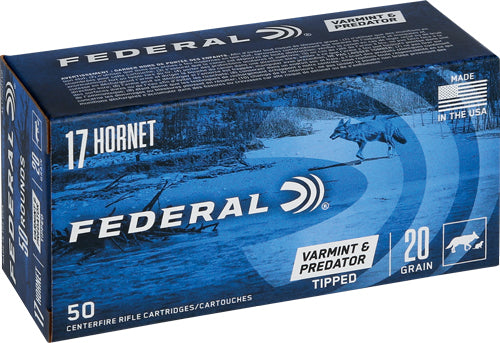 Federal .17 Hornet Varmint and Predator Polymer Tip 20 Grain 50/Box