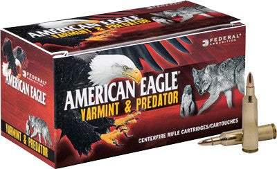 Federal .223 Remington American Eagle Varmint & Predator Jacketed Hollow Point 50 Grain 50/Box