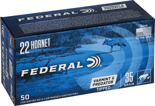 Federal .22 Hornet American Eagle Varmint & Predator Polymer Tip 35 Grain 50/Box