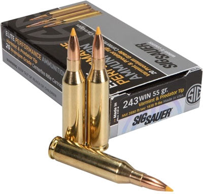 Sig Sauer .243 Winchester Elite Hunting Varmint & Predator Extreme Expansion Tip 55 Grain 20/Box