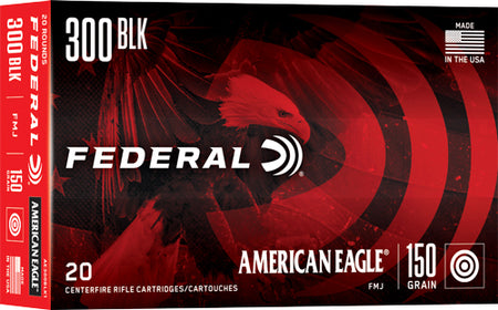 Federal .300 AAC Blackout American Eagle Full Metal Jacket 150 Grain 20/Box