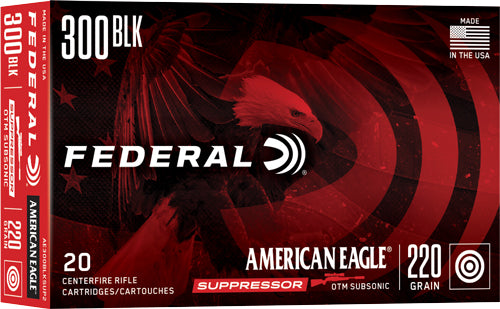 American Eagle AE300BLKSUP2 Suppressor Open Tip Match 220 Grain .300 AAC Blackout 1000 fps
