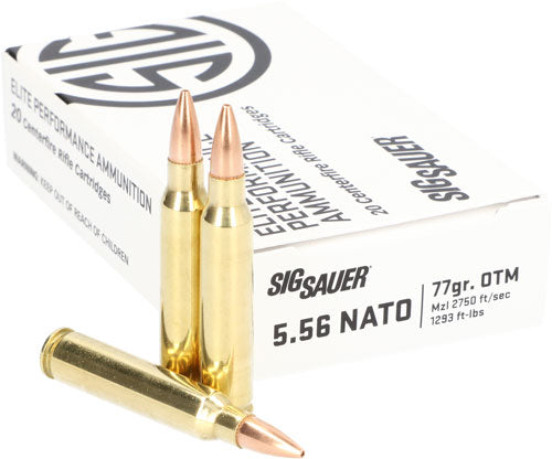 Sig Sauer 5.56x45mm NATO Marksman Open Tip Match 77 Grain 20/Box