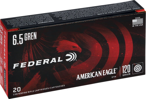 Federal 6.5mm Grendel American Eagle Open Tip Match Jacketed Hollow Point 123 Grain 20/Box