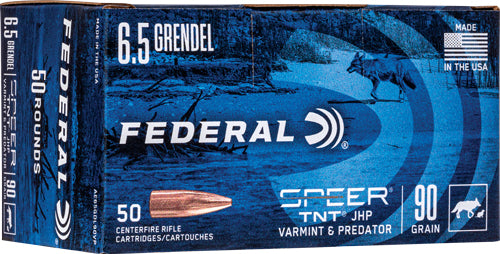 Federal 6.5mm Grendel American Eagle Varmint & Predator Jacketed Hollow Point 90 Grain 50/Box