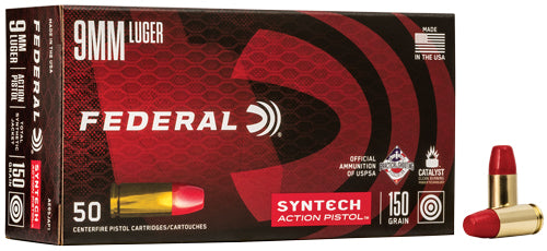 Federal 9mm Luger / Parabellum Syntech Action Pistol Total Synthetic Jacket 150 Grain 50/Box