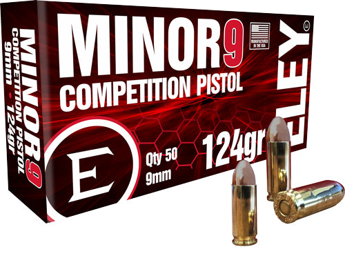 ELEY MINOR 9 COMPETITION 9MM 124GR FMJ 50RD 20BX/CS