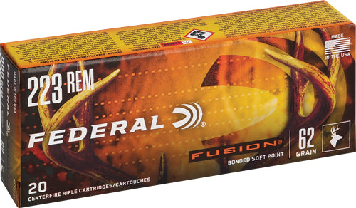 Federal .223 Remington Fusion Bonded Soft Point 62 Grain 20/Box