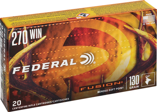 Federal .270 Winchester Fusion Bonded Soft Point 130 Grain 20/Box